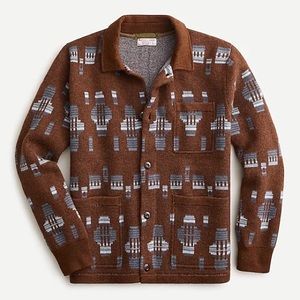 *** SOLD*** Wallace & Barnes boiled merino wool jacquard chore jacket sweater